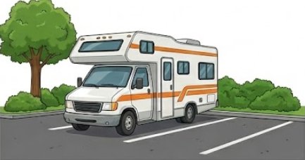 Wohnmobil-Stellplatz mit Grünfläche